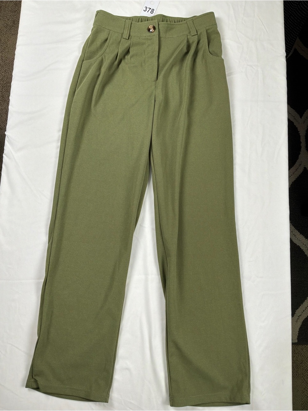 HALARA Olive Green Straight-Leg Trousers